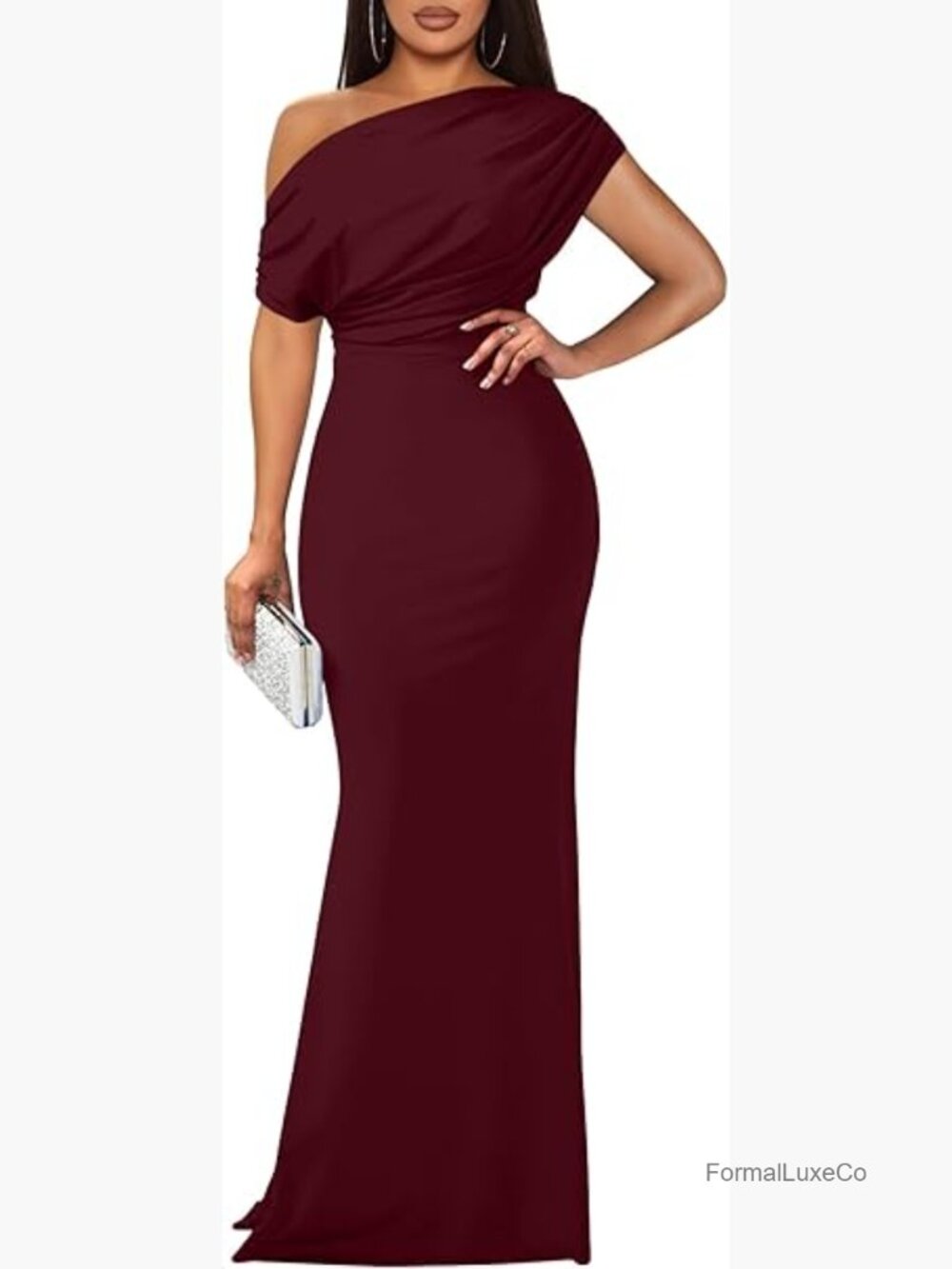 Sleeveless Off Shoulder Bodycon Mermaid Maxi Dress Formal Evening Party